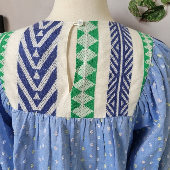 Anthropologie Verb by Pallavi Singhee Rhapsody Embroidered Beaded Boho Blouse XS - Picture 5 of 15